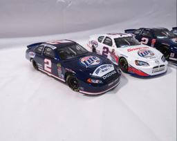 (4) 1:24 Scale Rusty Wallace Diecast Cars