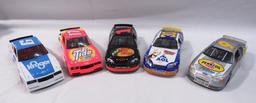 (5) 1:24 Scale Diecast Collectable Race Cars