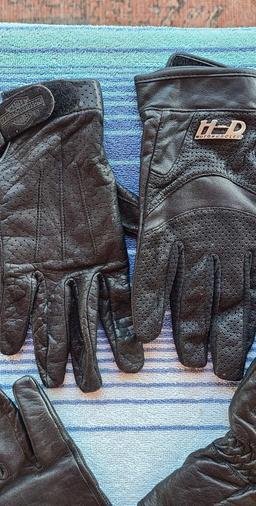 (3) Pair Ladies Harley Davidson Gloves