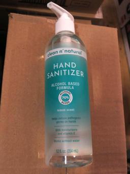 (7) Cases of Clean N' Natural Hand Sanitizer