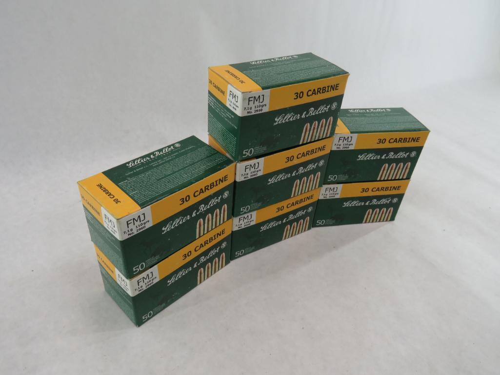 (350) Sellier & Bellot .30 Carbine Cartridges