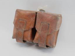 Vintage Leather Military Cartridge Pouch