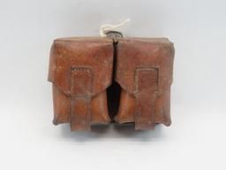 Vintage Leather Military Cartridge Pouch