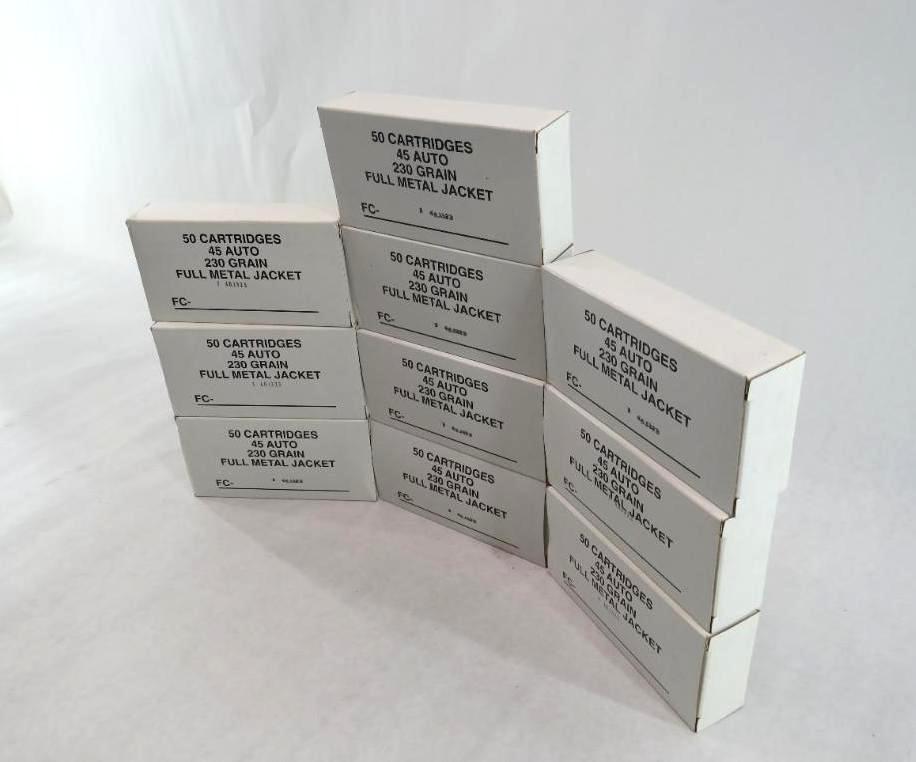 (500) Federal .45 ACP Cartridges