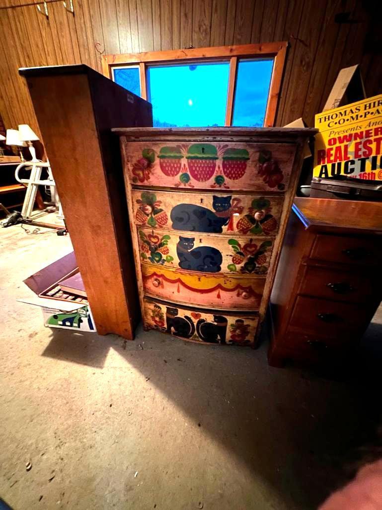 Painted Dresser & Double Pedestal Desk