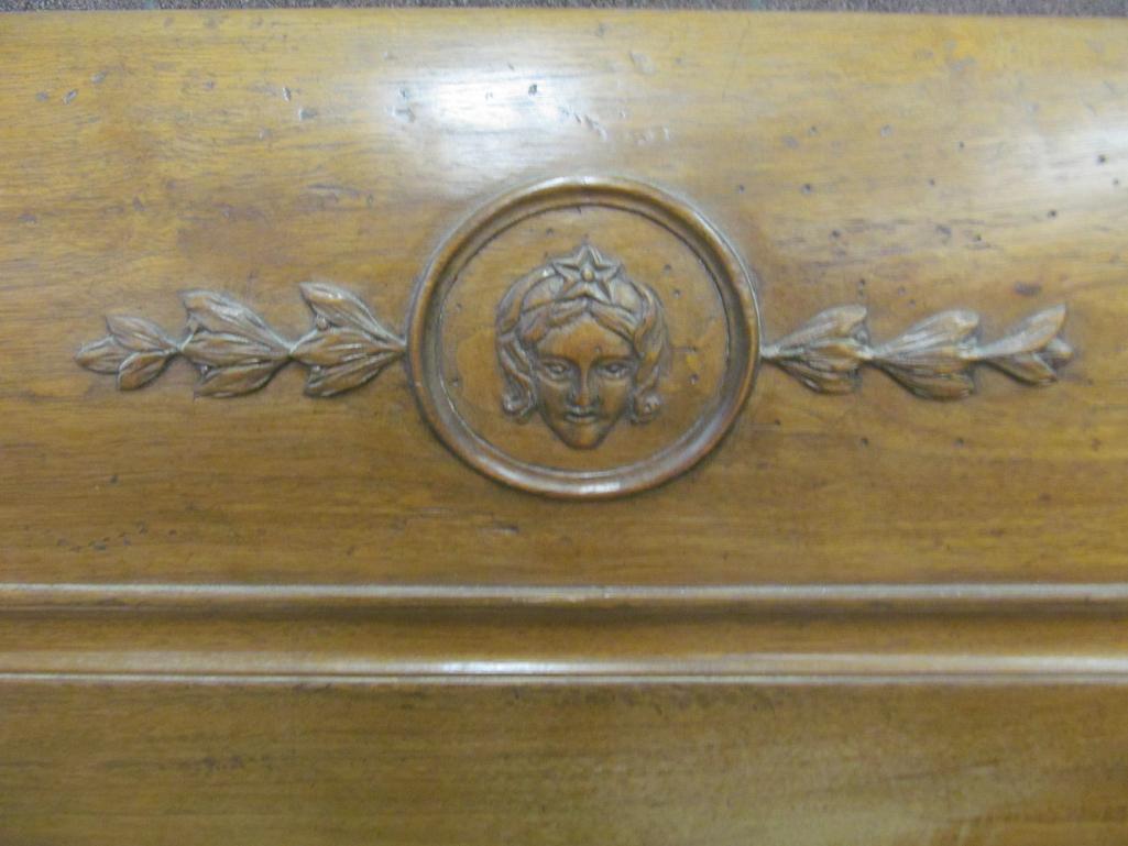 Pair High Quality French Walnut Carved Twin Beds