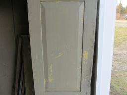 Gray Painted Early Two Door Cupboard