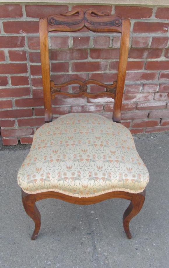 Carved Rosewood Side Chair Ca 1820 Figures