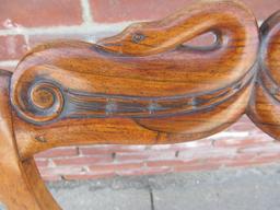Carved Rosewood Side Chair Ca 1820 Figures