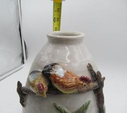 Pottery Vase w/Birds