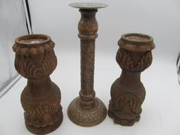 (3) Wooden Decorative Accents