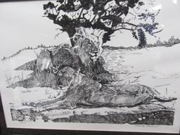 (2) Charles B Werner Limited Edition Big Cat Prints