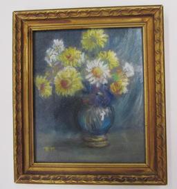 Small Ruth Mould Pastel of Flowers