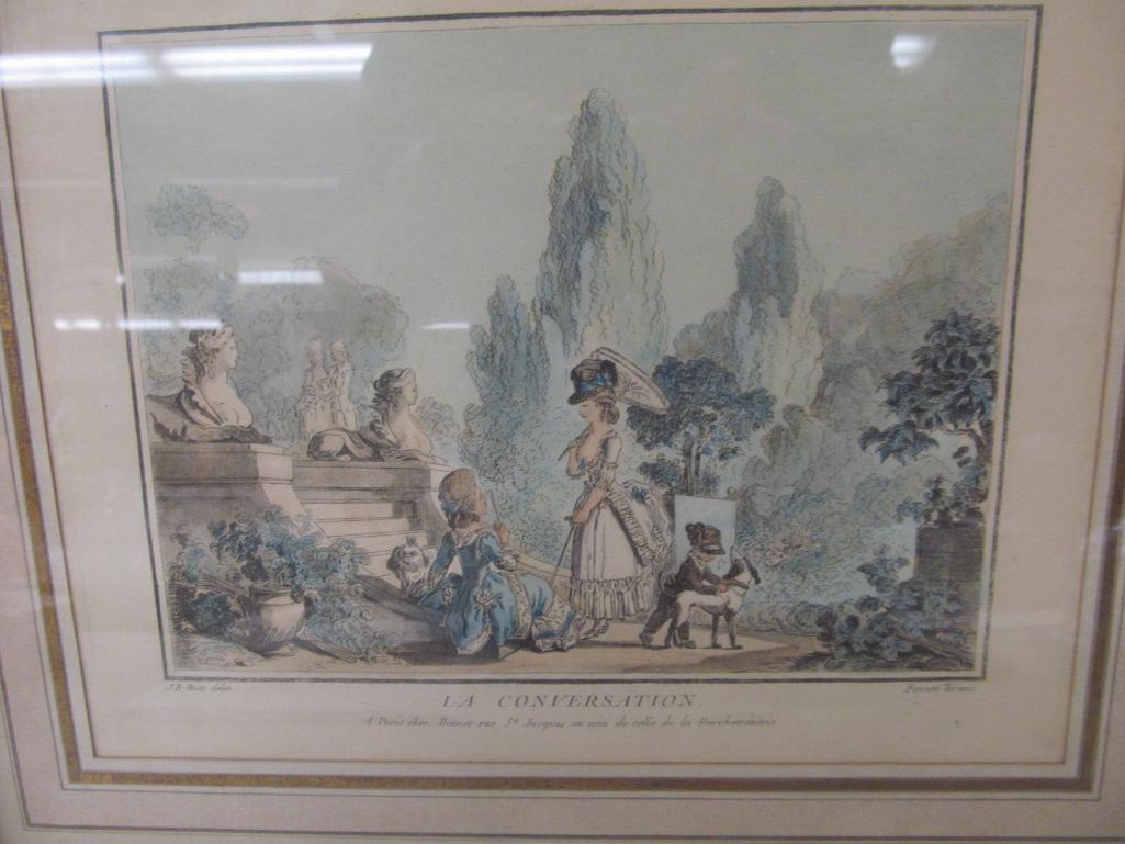 (2) 19th C Mezzotints by J B Huet & Bonnet