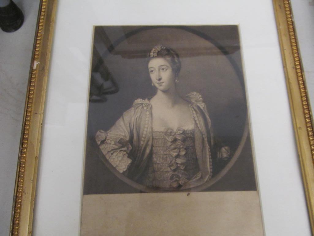 1784 Engraving of Miss Kemble, after Joshua Reynolds