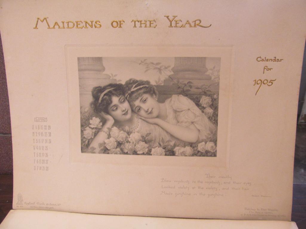 Raphael Tuck & Sons 1905 ?Maidens of the Year" Calendar