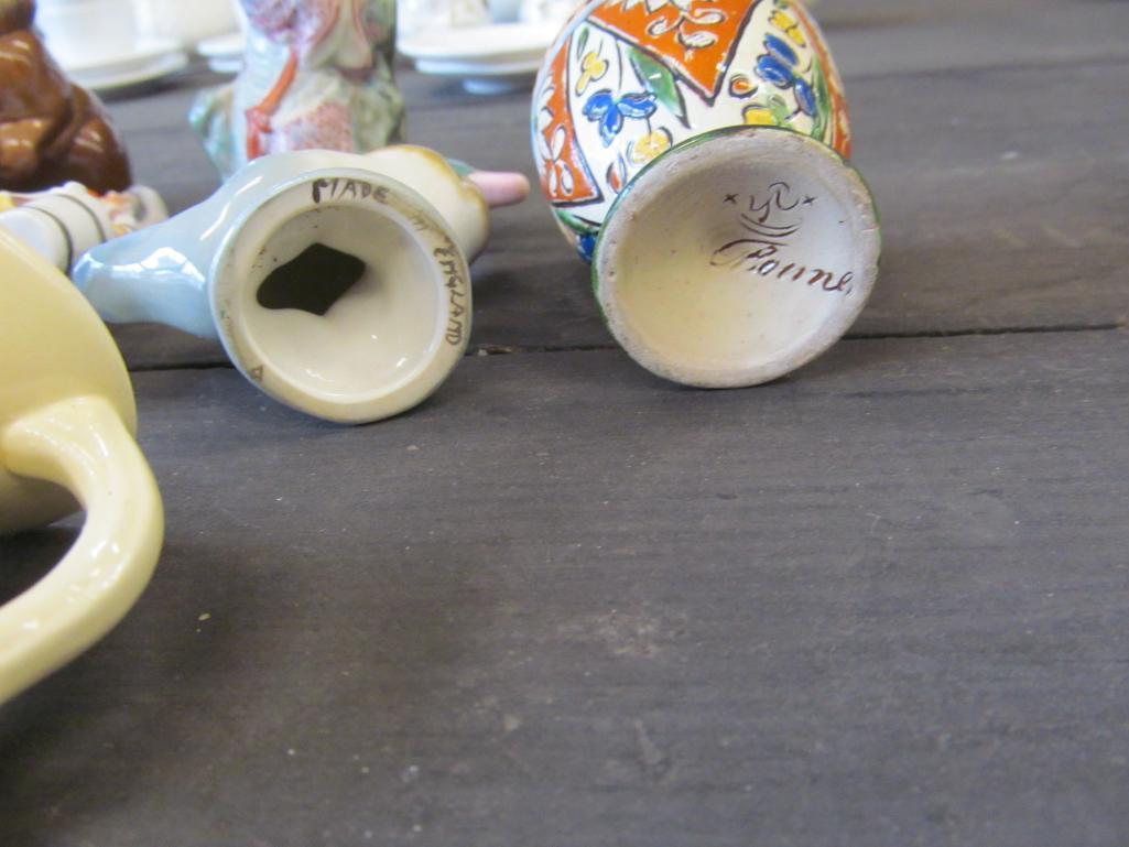 (9) Small Porcelain & Pottery Miniatures