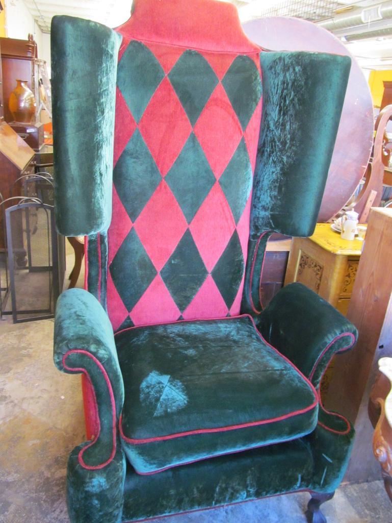 Pair of Custom Built Upholstered Wing Chairs