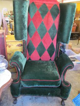 Pair of Custom Built Upholstered Wing Chairs