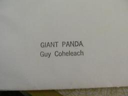 Guy Coheleach signed Giant Panda 1972 Print