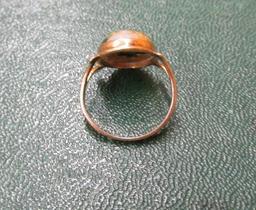 10K Moss Agate Ring