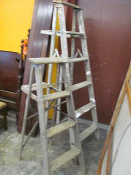 (2) Rickety Decorative Step Ladders