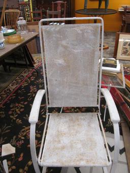 Heavy 1950's Spring Steel Patio Chair