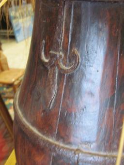 Early Wood & Iron Bucket w/Grasses