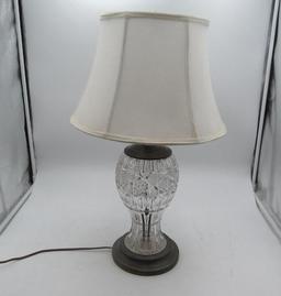 24" Finely Cut Glass Lamp