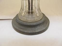 24" Finely Cut Glass Lamp