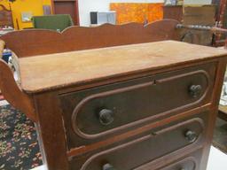 (3) Drawer Walnut Race Track Dresser