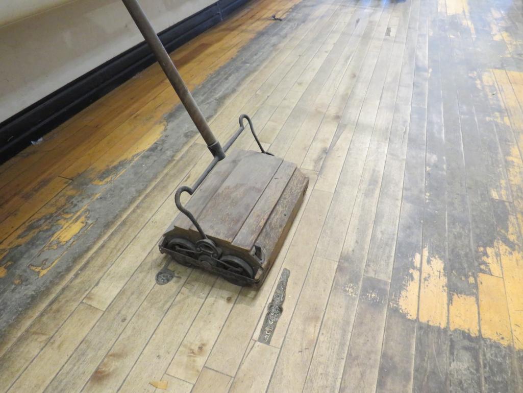 Vintage Childs Sled & Push Sweeper