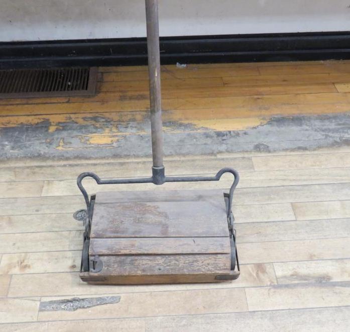 Vintage Childs Sled & Push Sweeper