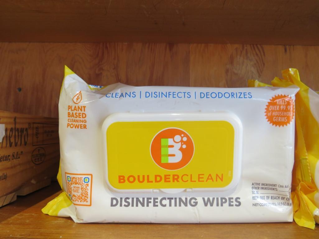 (60+/-) Boulder clean Disinfecting Wipes