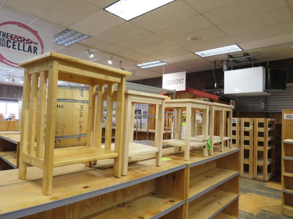 Assembled Set of (4) Hardwood Stands
