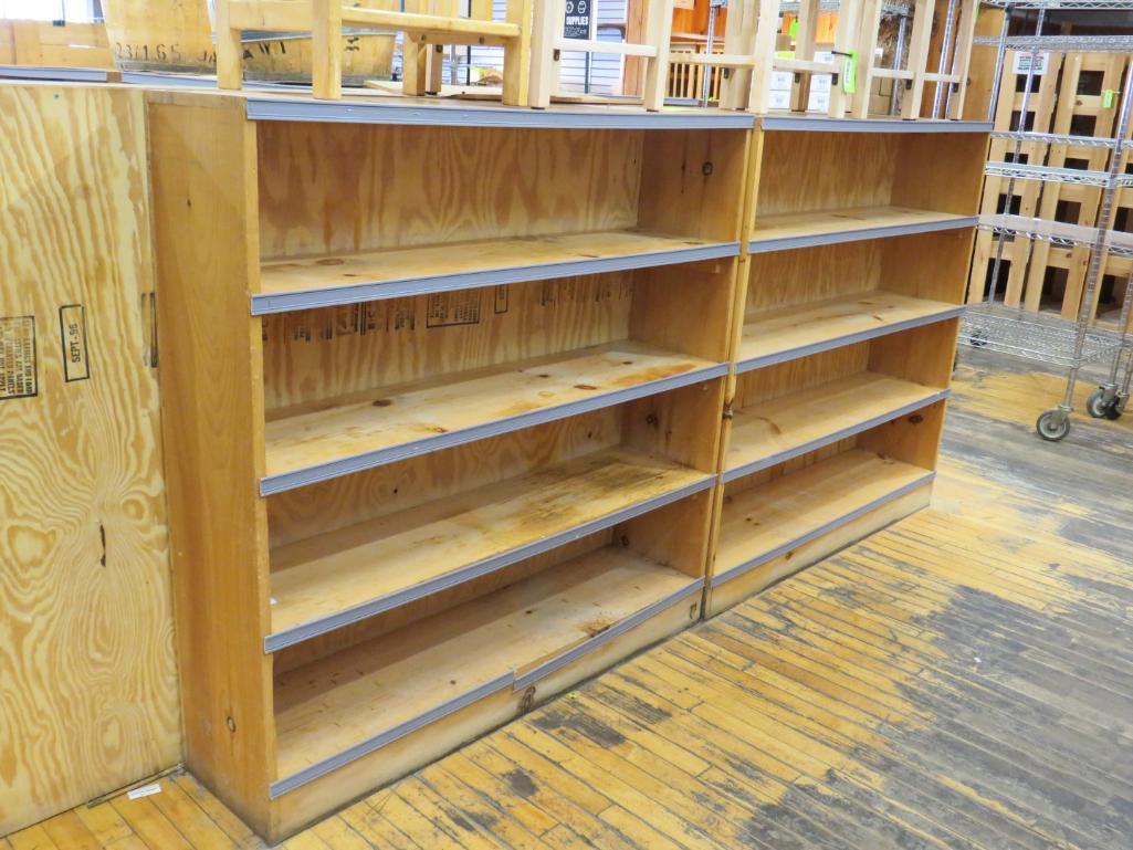 (4) Wood Shelves