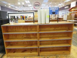 (4) Wood Shelves