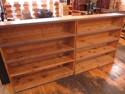 (2) Wood Shelves