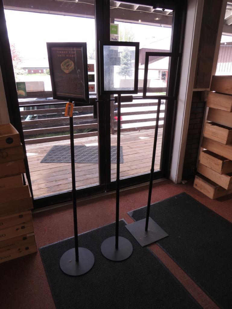 (3) Metal Sign Stands