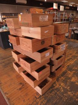 (30+/-) Asst. Wood Wine Boxes