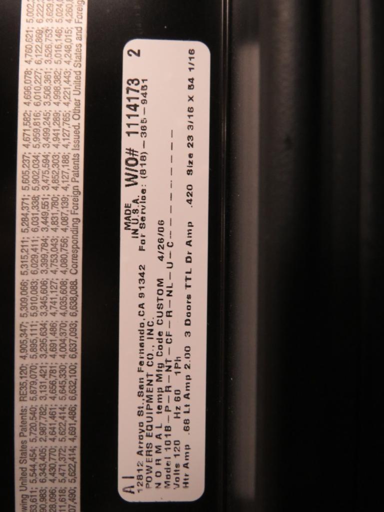 Pioneer FS79SD 3 Door Reach In Refrigerator