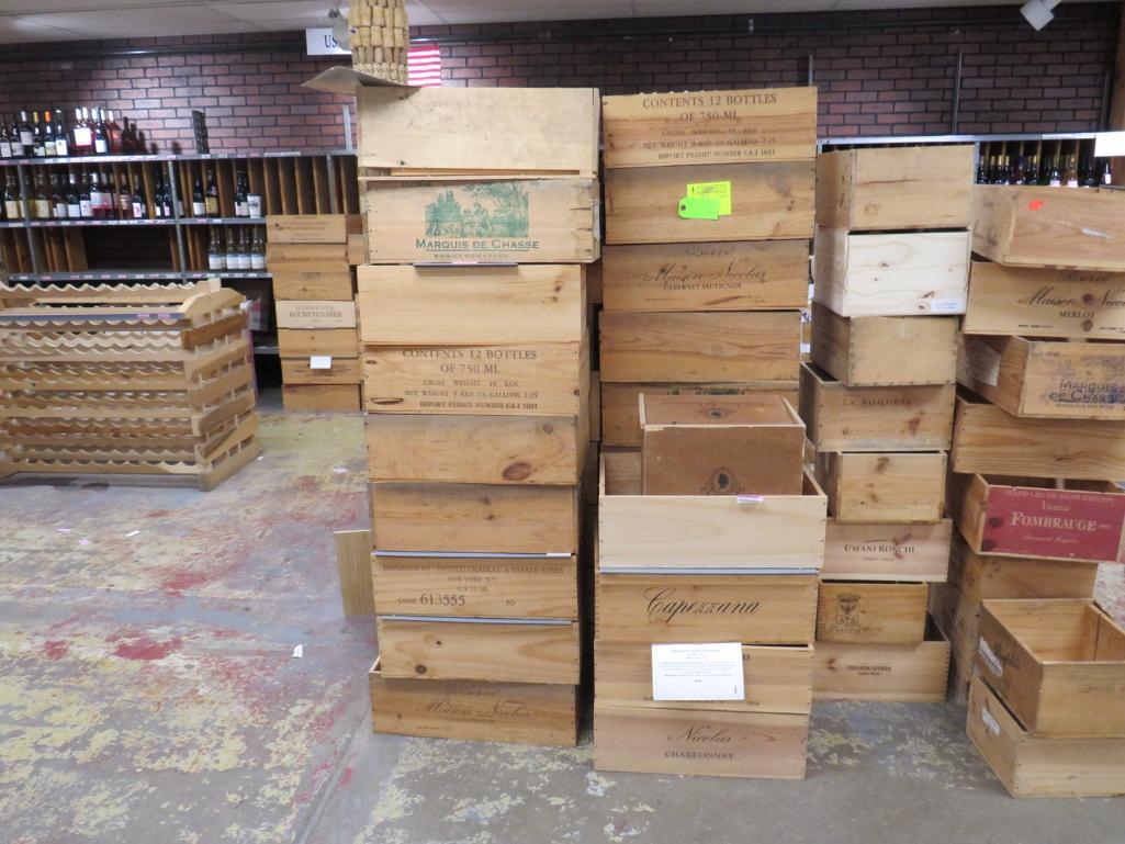 (48+/-) Wood Line Crates