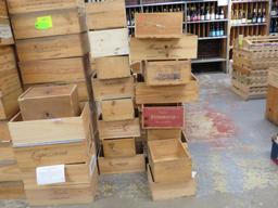 (48+/-) Wood Line Crates