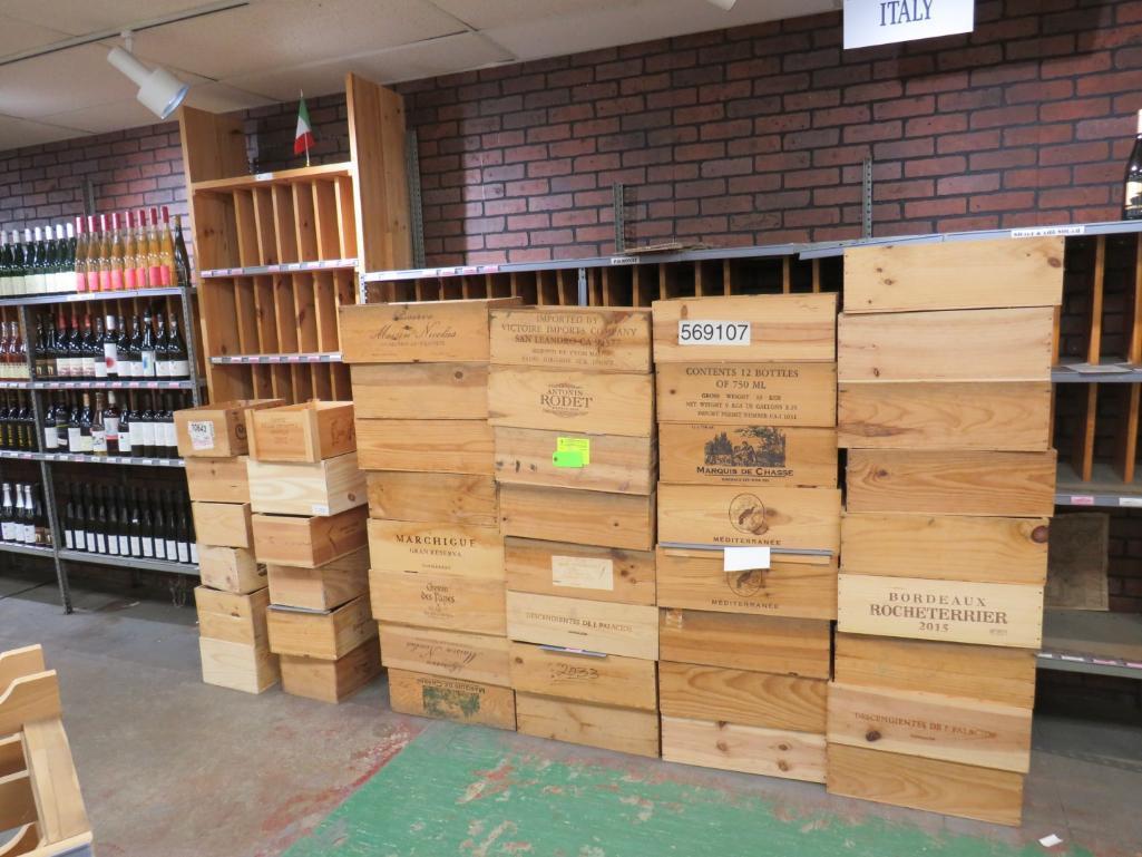 (45+/-) Wood Line Crates