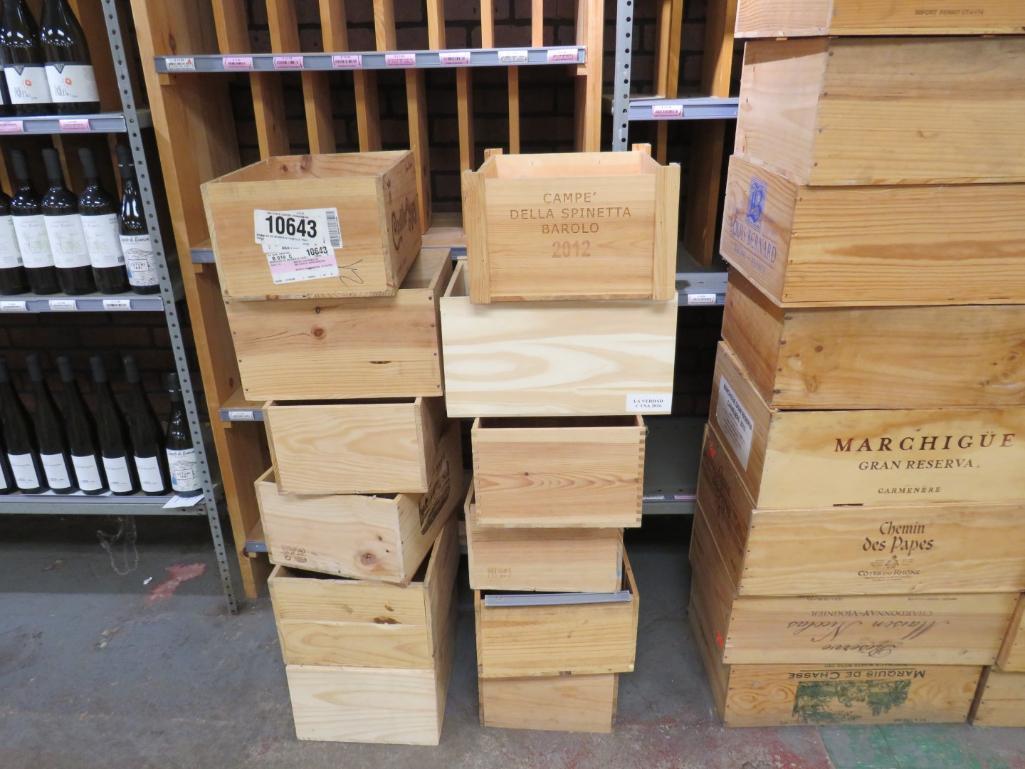 (45+/-) Wood Line Crates