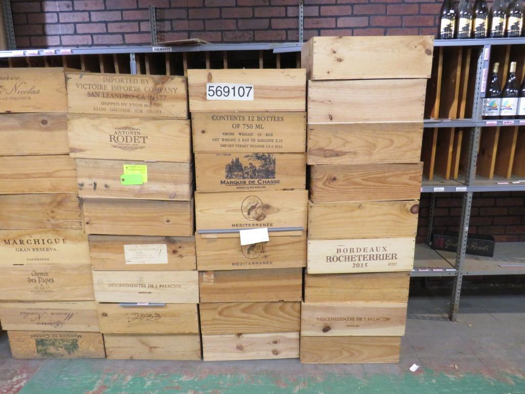 (45+/-) Wood Line Crates