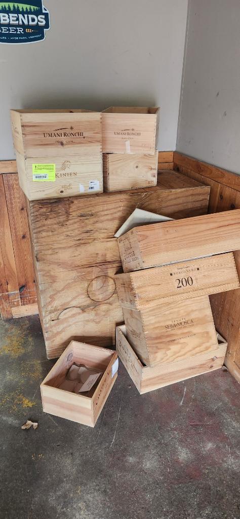 (9+/-) Wood Line Crates