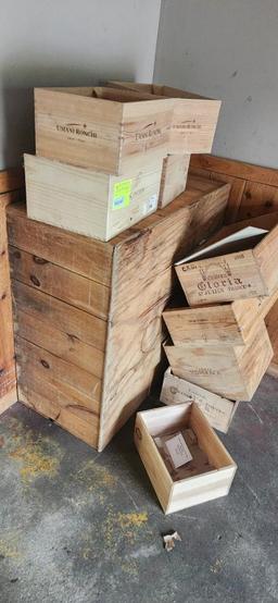 (9+/-) Wood Line Crates