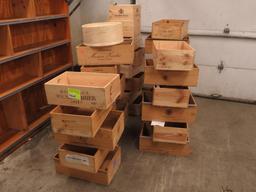 (30+/-) Wood Line Crates