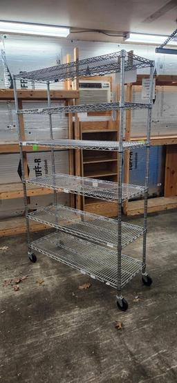 6-Tier Wire Shelf On Castors